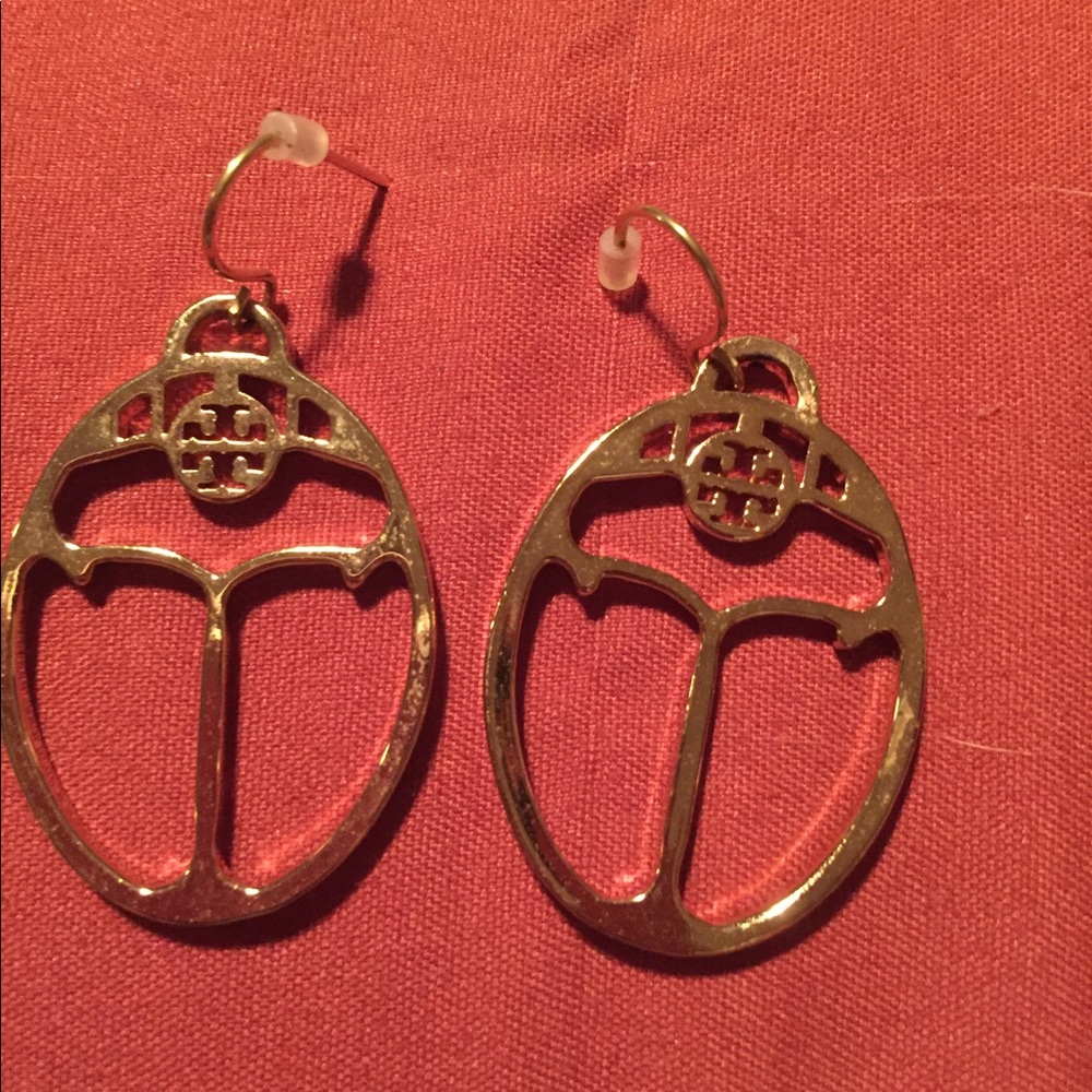 Tory Burch dangle oval earrings,authentic